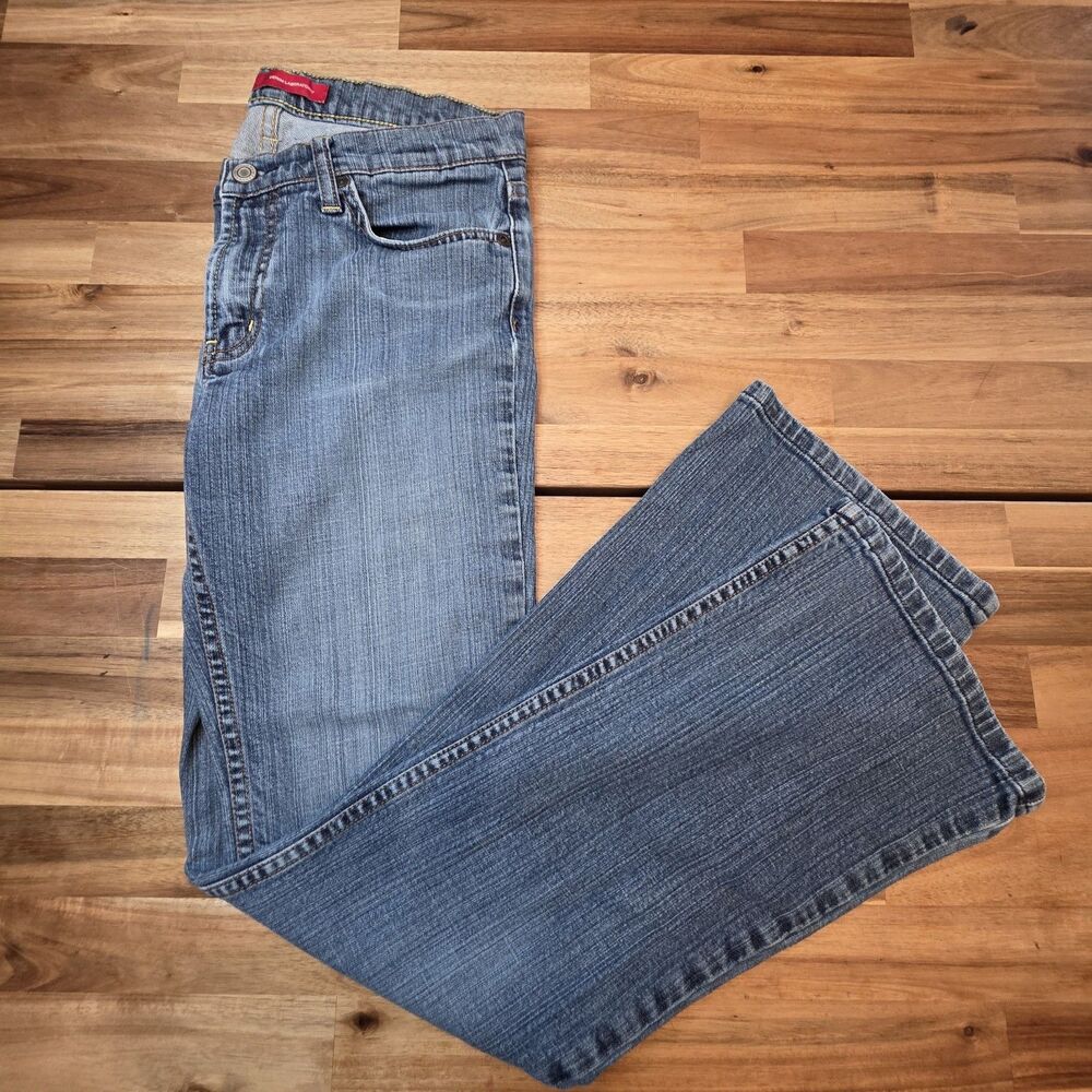 Y2K X2 Denim Laboratory Jeans Lt Wash Low Rise Bootcut Blue Indie Sleeze 30x29